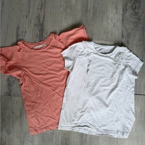 2 pack Coral and White Kids' Tees
